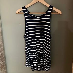 Forever 21 striped navy/white backless tank top